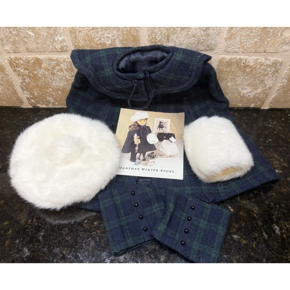 Pleasant Company American Girl Samantha Winter Story Outfit Cape Cloak Hat MINT